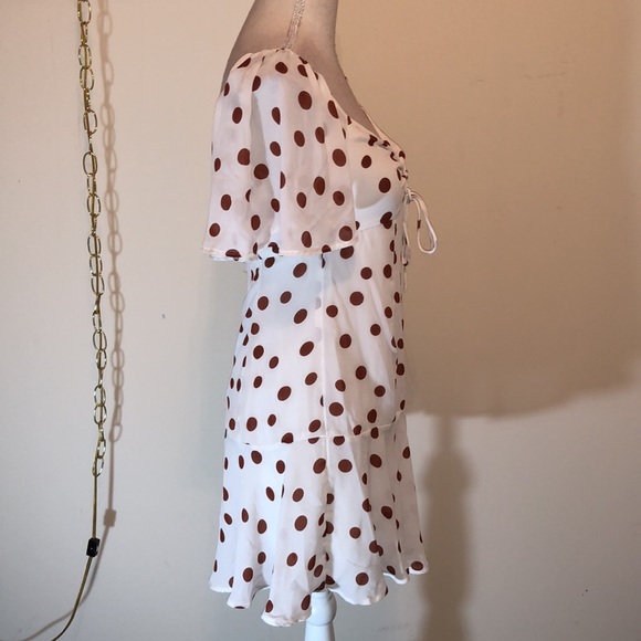 Abercrombie and Fitch polka dot flutter sleeve mini dress - Picture 6 of 9